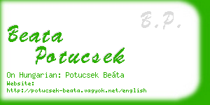 beata potucsek business card